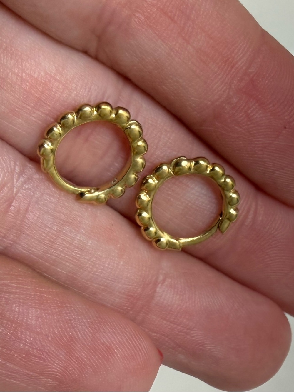 STUDS Bubble Hoop Earrings in Gold